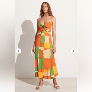 BNWT Faithfull The Brand Tempio Midi Dress Costa Smeralda Print size S